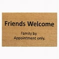 thumbnail image 1 of Nedia Home  18 x 30 in. Friends & Family Super Scraper Coir Door Mat - Natural Tan & Black, 1 of 1