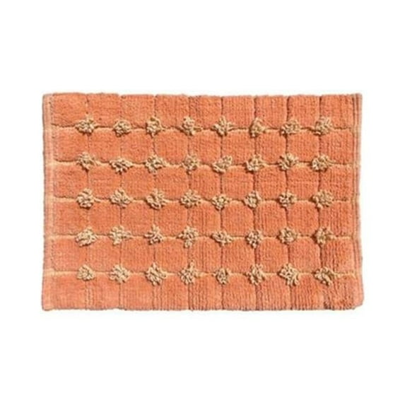 Nedia Home 27246 18 x 27 in. Cotton Tail Tufted Bath Rug, Coral