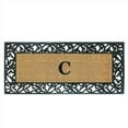 thumbnail image 1 of Nedia Home  Acanthus Border 22 x 36 In. Rubber-Coir Doormat - Monogrammed D, 1 of 1