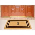 thumbnail image 1 of Nedia Home O2047I 38 x 60 in. Thin Double Picture Frame Black Heavy Duty Coir Doormat - Monogrammed I, 1 of 1