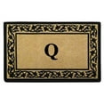thumbnail image 1 of Nedia Home O2202Q 38 x 60 in. Florentine Heavy Duty Coir Door Mat, Monogrammed Q - Black, 1 of 1