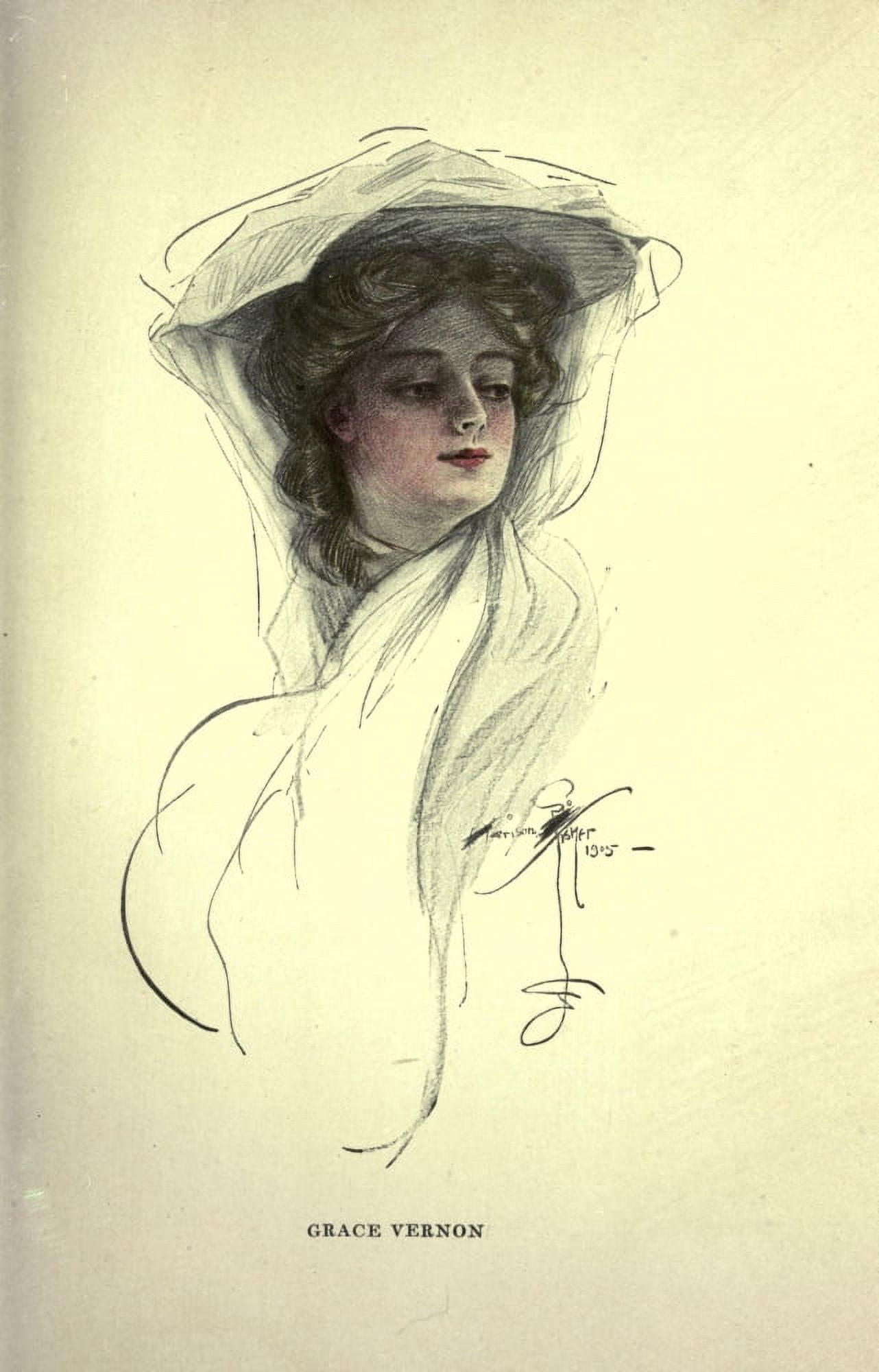 Nedra 1905 Grace Vernon Canvas Art - Harrison Fisher (18 x 24)