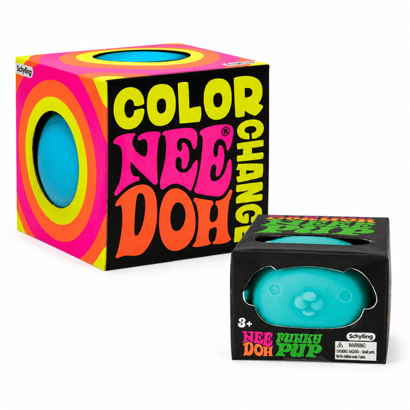Nee Doh Color Change and Pup, 1 of each random colors