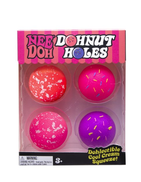 Nee Doh Dohnut Hole 4 pack, 1 pack of4 dohnut holes as pictured