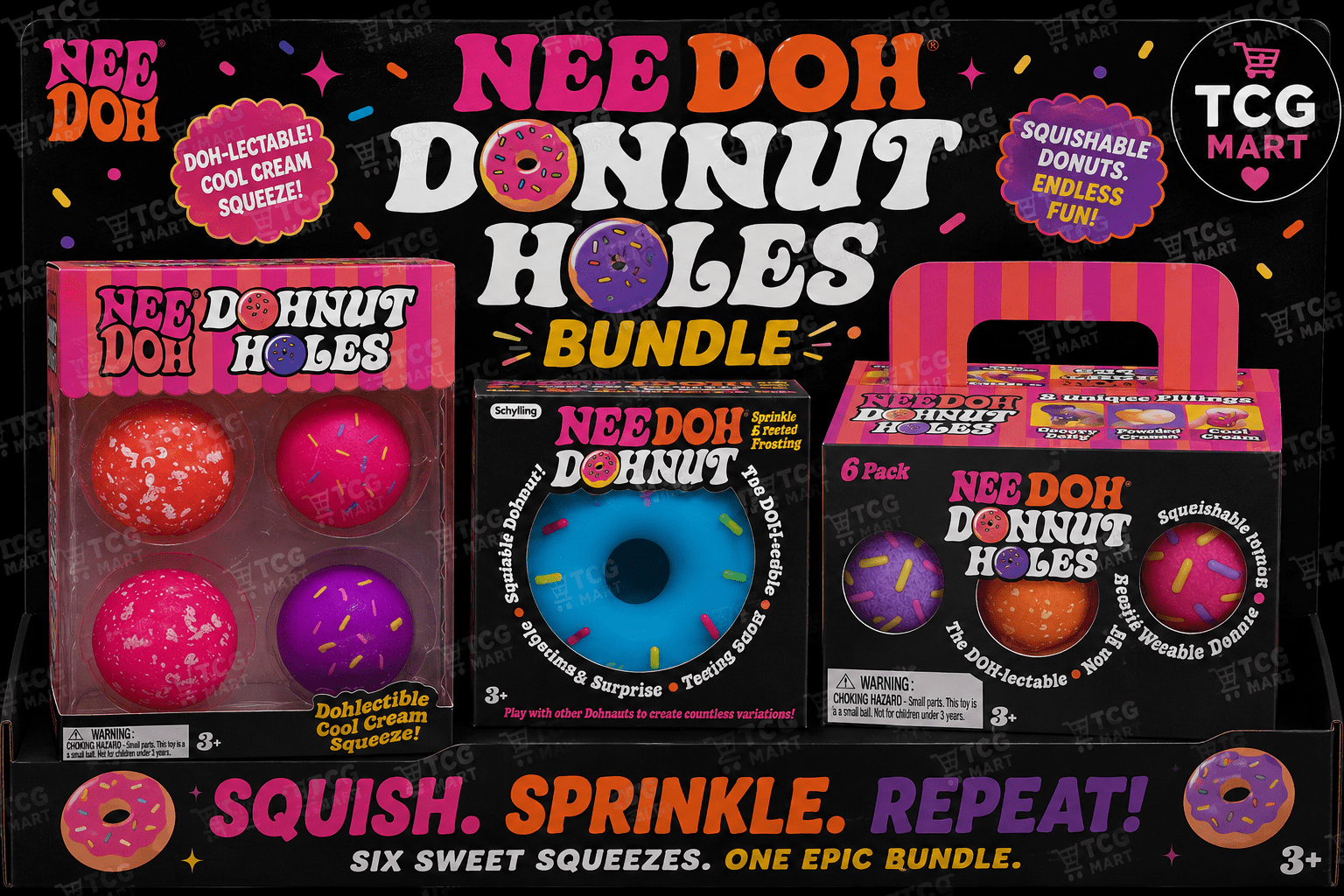Nee Doh Dohnut Trio (One of each pictured, random color)