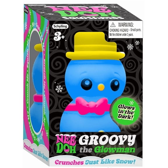 Nee Doh Groovy Glowman SOLID COLOR, 1PC