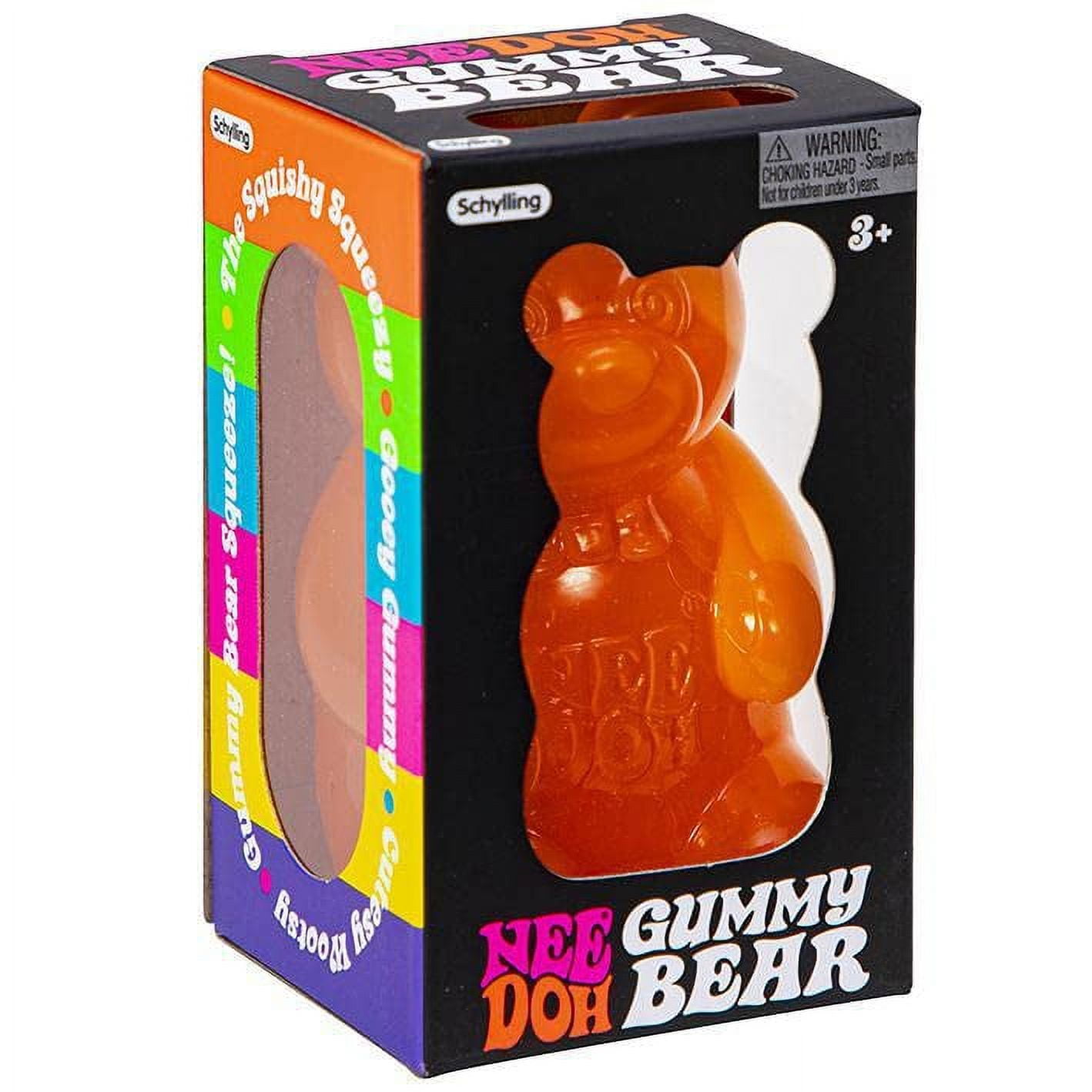 Nee Doh Gummy Bear Squishy Stress Toy - Jumbo Squeezy Fun for Kids and Adults (1 Random Color)