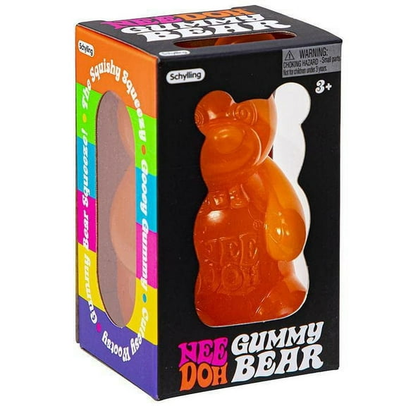 Nee Doh Gummy Bear Squishy Stress Toy - Jumbo Squeezy Fun for Kids and Adults (1 Random Color)