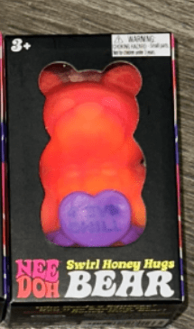 Nee Doh Honey Hug Bear Swirlie, 1 pc random color