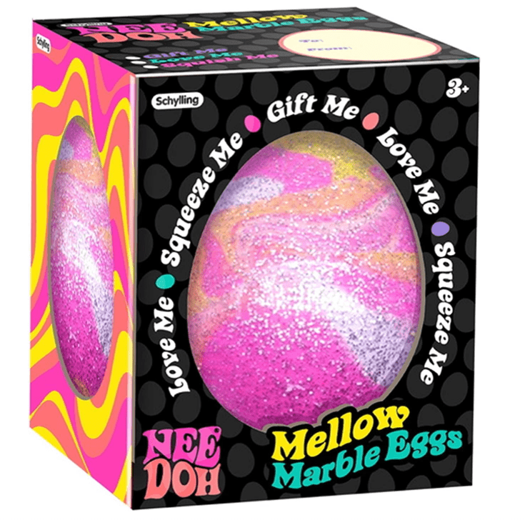 Nee Doh Mellow Marble Egg, 1 egg color chosen at random
