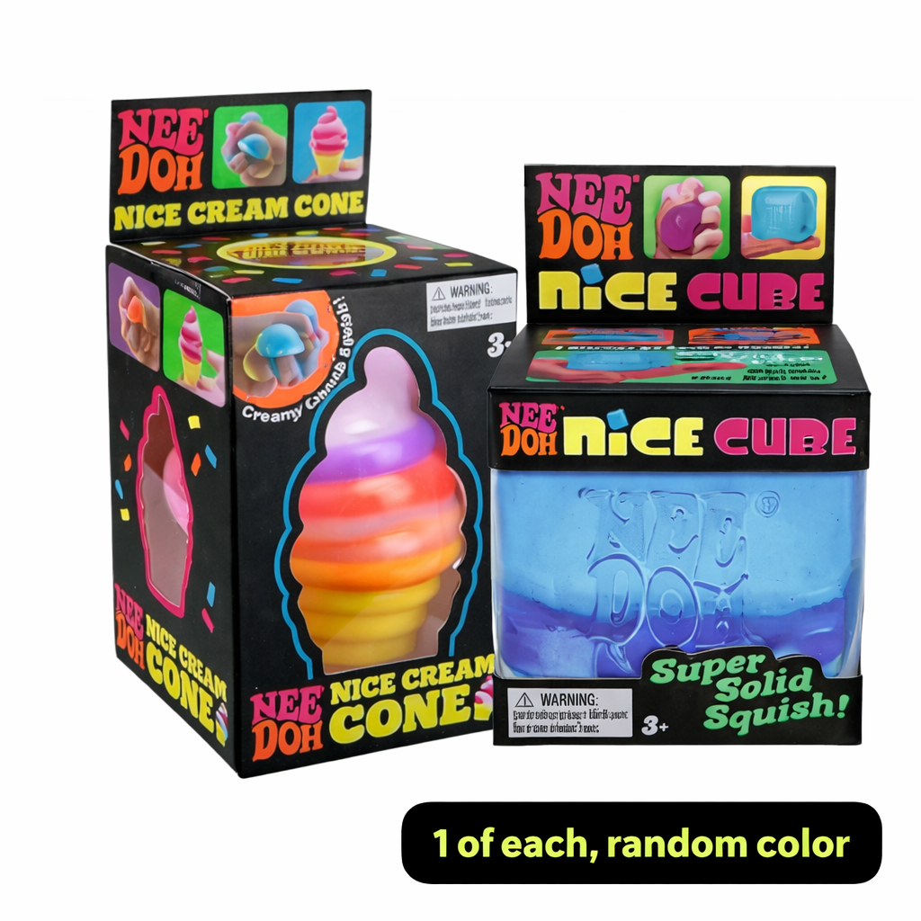 Nee Doh Nice Cream and Cube, 1 random color each