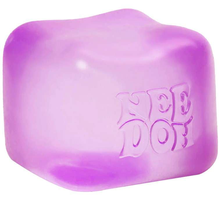Schyllings Nee Doh Nice Cube Squish Toy, Stress Ball, Translucent Purple, Ideal for Ages 3+  (图1)