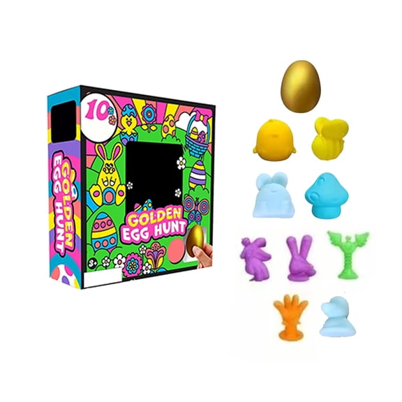 Nee Golden Egg Hunt Stress Ball Box - Sensory Squeeze Easter Fidget Set - Stress Relief & Sensory Fidget Ball