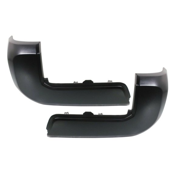 Nee Haoww 2-Piece Bumper Face Bar End Cap Cover Extension Set - Rear Left Right Plastic Black Painted