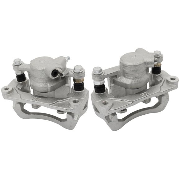 Nee Haoww 2-Piece Disc Brake Caliper Set - Rear Left Driver and Right Passenger Side - Zinc Plated Silver