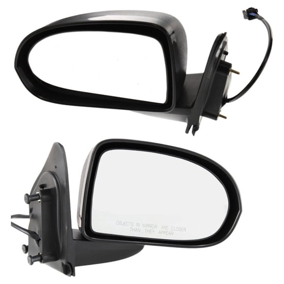 Nee Haoww 2-Piece Left & Right Driver & Passenger Side Textured Power Non-Heated Manual Folding Exterior Door Rear View Mirror Set