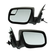 Nee Haoww 2-Piece Left and Right Driver Passenger Side Paintable Power Manual Folding Exterior Door Mirrors