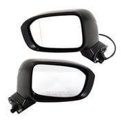 Nee Haoww 2-Piece Left and Right Driver Passenger Side Paintable Power Non-Heated Manual Folding Exterior Door Rear View Mirrors Without Auto-Dimming
