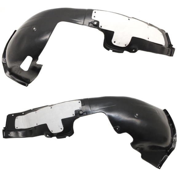 Nee Haoww 2-Piece Wheel Liner Set - Front Left Driver and Right Passenger Side - Plastic Vacuum Form with Insulation Foam