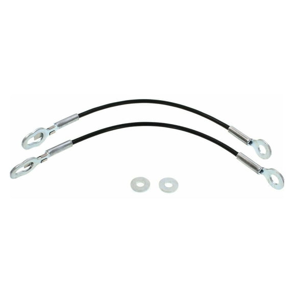 Nee Haoww 2 Rear Tailgate Cables Straps with 1/4-Inch Diameter Wire - Black