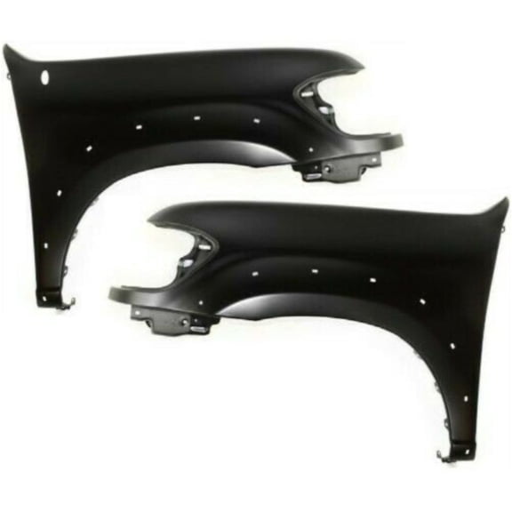 Nee Haoww 2pcs Quarter Panel Passenger Front Left Driver Right Side Primed Steel with Mudguard Provision Antenna Hole Molding Holes