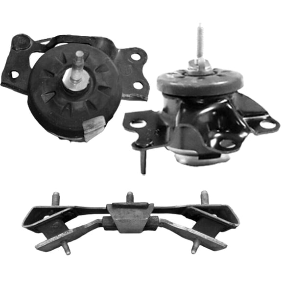 Nee Haoww 3-Piece Engine and Transmission Mount Set Kit - Front and Rear Mounts for Jeep Wrangler 2.0L