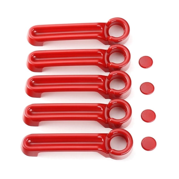 Nee Haoww 4 Car Door Handles and Tailgate Handle Cover Trim Red Front F2JWJ4DHTHCTR