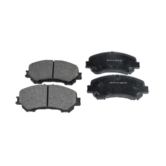 Nee Haoww 4-Piece Disc Brake Pad Kit Set - Front Side Semi-Metallic Low Ceramic Slotted 2-Wheel FWD Includes Shims and Hardware