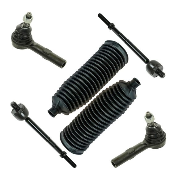 Nee Haoww 4-Piece Front Inner Outer Tie Rods with 2-Piece Steering Rack Bellows Suspension Kit