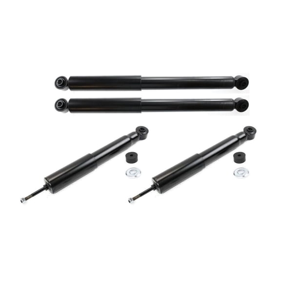Nee Haoww 4-Piece Front and Rear Shock Absorber Set - Black Finish, Non-Adjustable Damping Type