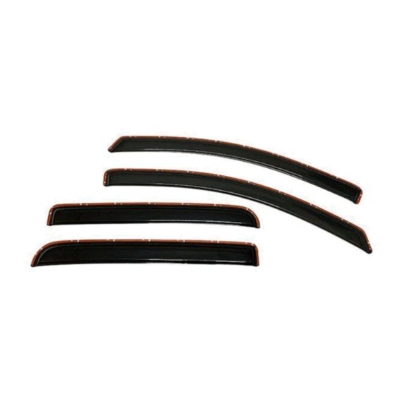 Nee Haoww 4-Piece Sun Rain Vent Wind Deflector Guard Window Visors - Left Driver Side, In-Channel Mount, Dark Smoke Acrylic