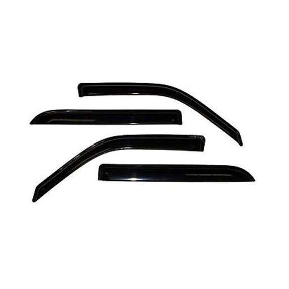 Nee Haoww 4-Piece Sun Rain Wind Deflectors Door Window Visors Outside Mount Channel Style Dark Smoke Tint