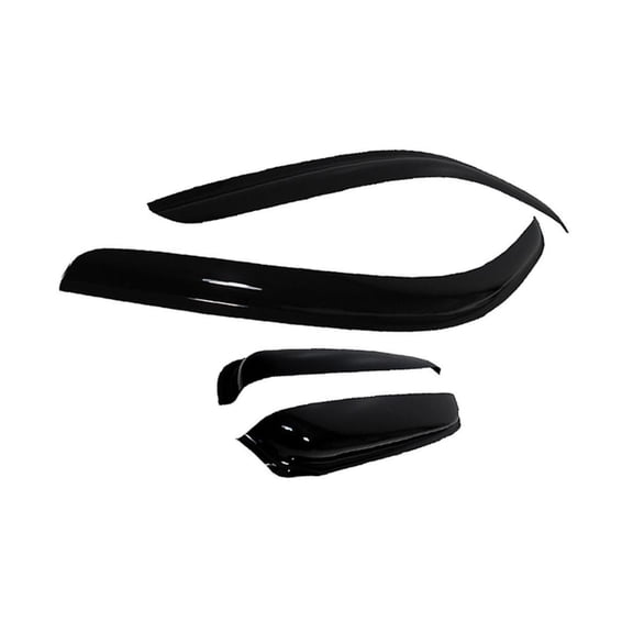 Nee Haoww 4-Piece Sun Rain Wind Deflectors Door Window Visors Outside Mount Channel Style Dark Smoke Tint