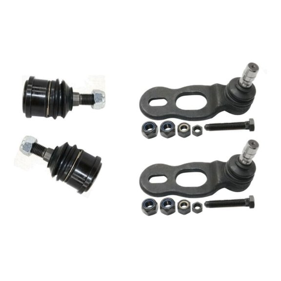 Nee Haoww 4-Piece Suspension Ball Joint Set - Lower Front and Upper Side Steel Forged Aluminum Construction