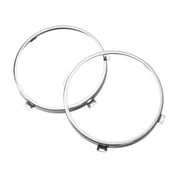 Nee Haoww 7-Inch Round Headlight Mounting Bracket with Chrome Bezel and Metal Construction