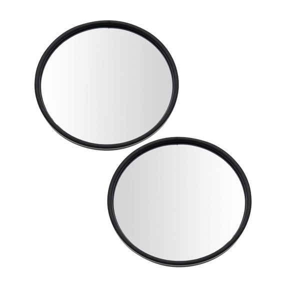 Nee Haoww 8.5 Inch Round Convex Mirror Pair Set with Stainless Steel Heated Center Stud and Bracket