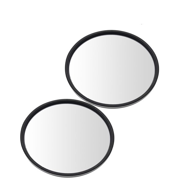 Nee Haoww 8.5-Inch Round Convex Mirror Pair with Stainless Steel Offset Stud and Mounting Bracket