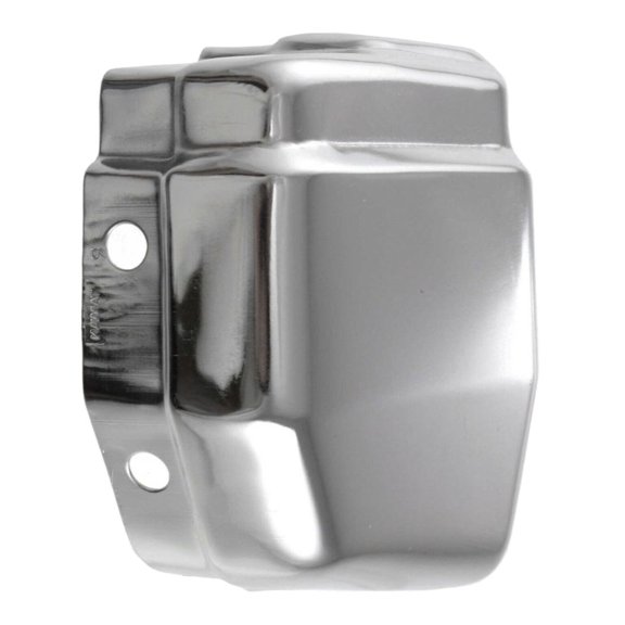 Nee Haoww Bumper End Cap - Front Left Side Chrome Steel Without Pad Holes - Interchange Part Numbers 6202537G00, 14861499