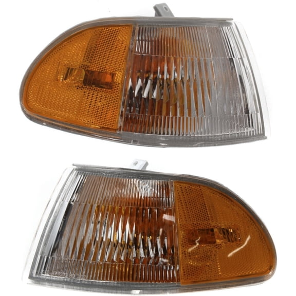 Nee Haoww Corner Light Set of 2 with Incandescent Bulbs and Clear & Amber Lens