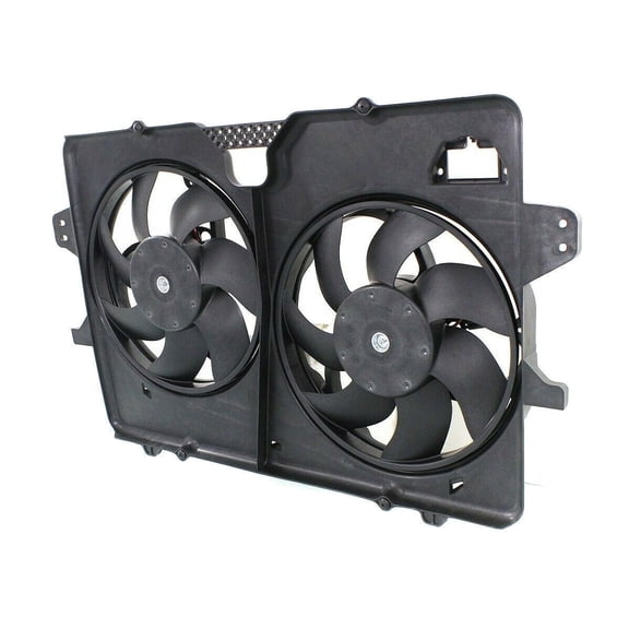 Nee Haoww Dual Radiator Cooling Fan Blade Assembly with Shroud and Motor