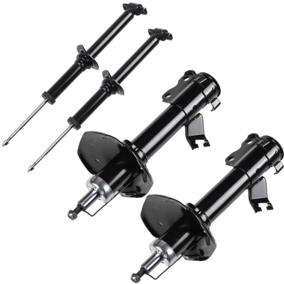 Nee Haoww Front Rear Left Right Side Struts Shocks Steel Mounting Hardware 4-Piece Double Pipe Shock Absorber System Gloss Black