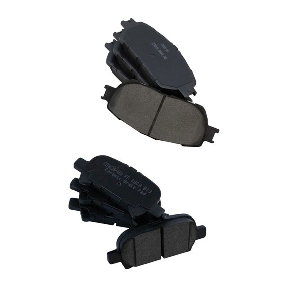 Nee Haoww Front and Rear Ceramic Disc Brake Pad Kit Set - Compatible with Select Mid-Size Sedans