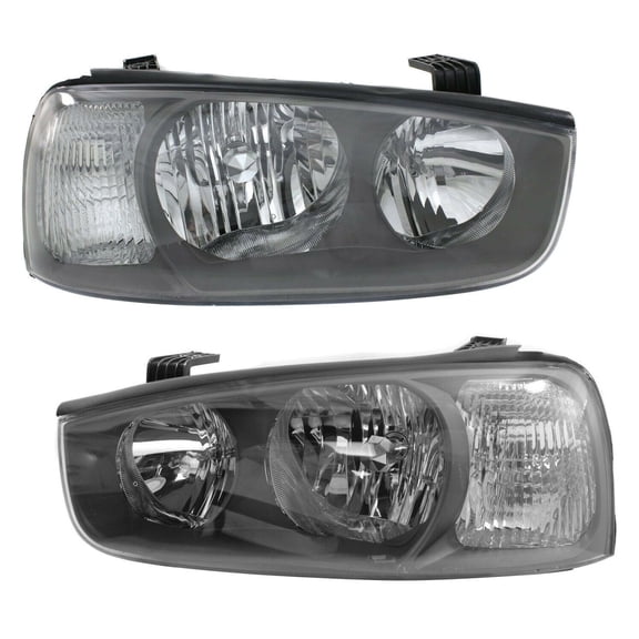 Nee Haoww Headlight Set with Bulbs - Clear Lens Pair for Compact Sedans