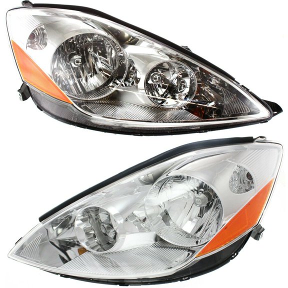 Nee Haoww Headlight Set with Bulbs - Clear Lens - Set of 2