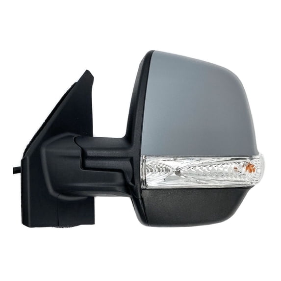 Nee Haoww Power Adjustable Heated Side Mirror with Turn Signal - Driver Side Black Paintable