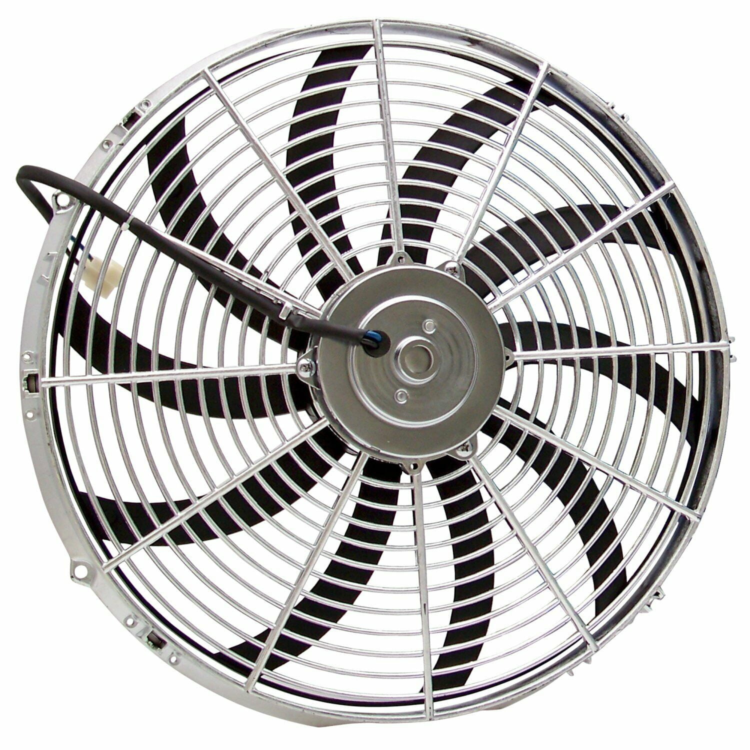 Nee Haoww Radiator Cooling Fan Chrome Electric Kit Assembly with 3.25 ...