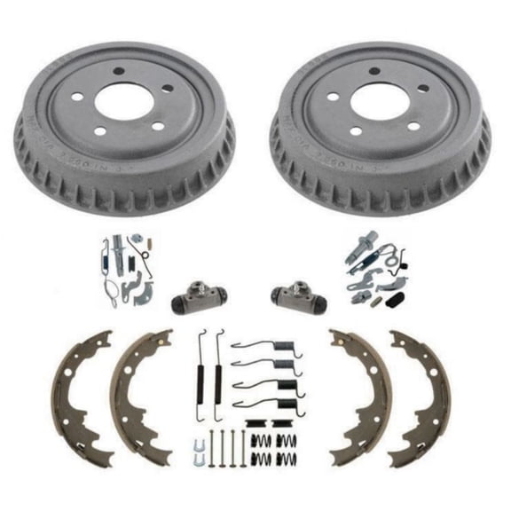 Nee Haoww Rear 9-Inch Drums Brake Shoes Springs 8-Piece Kit Assembly - Non-Asbestos Organic Pad Material