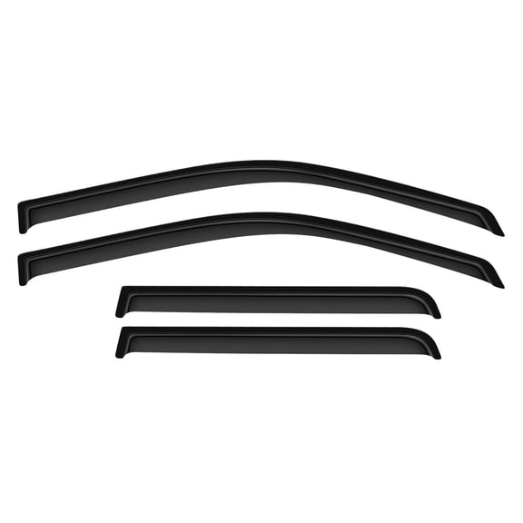 Nee Haoww Window Deflectors Rain Guards Window Visors for Crew Cab Trucks, Black