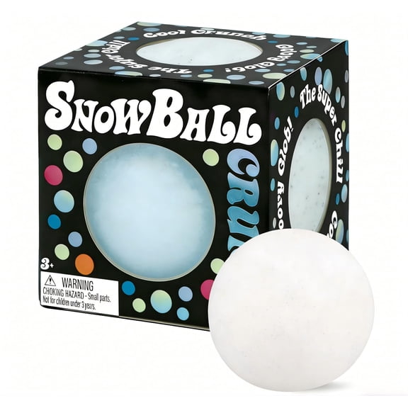 Nee Snowball Crunch - Sensory Squeeze Slow Rising Squishy - Stress Relief & Sensory Fidget - 2.3"