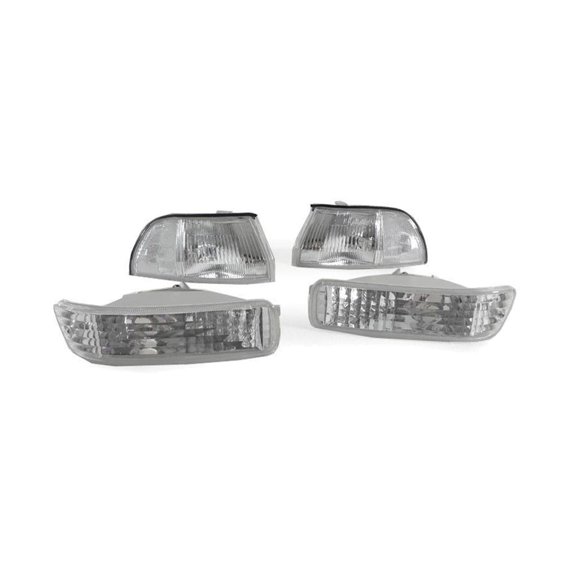 JDM Chrome Corner and Bumper Signal Light Set with Clear ABS Plastic Lens